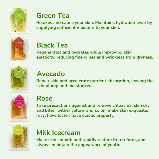 1000017028 Tea Jelly Face Mask Skin Brightening Pore Cleansing Peel Off Mask